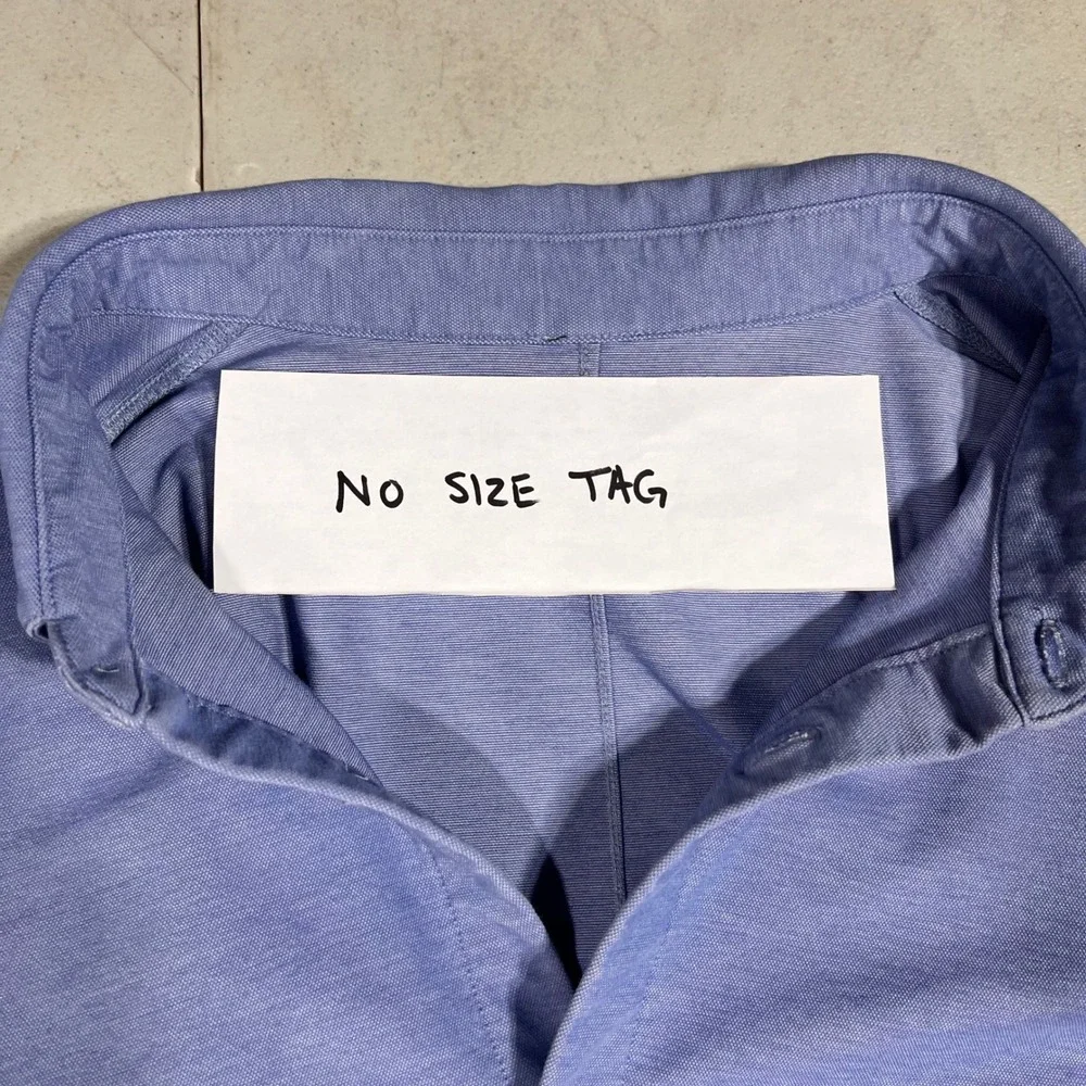 Lululemon Commission Mens Long Sleeve Button Down Shirt XL Blue‎ Career Office